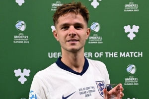 3-2擊敗德國奪冠！曼城小將麥卡蒂當(dāng)選歐青賽決賽全場最佳球員