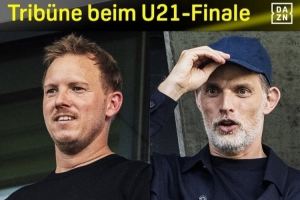 考察新鮮血液！圖赫爾&納格爾斯曼現(xiàn)身觀戰(zhàn)歐青賽決賽