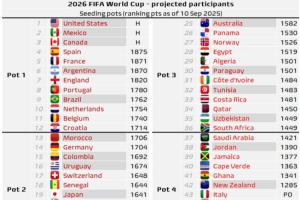 2026世界杯預(yù)測(cè)分檔：阿葡一檔，德日韓二檔，佛得角、意大利四檔