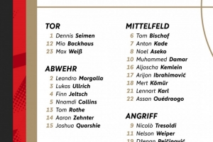 德國U21新一期名單：倫納特-卡爾、比朔夫、小伊布在列