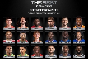 FIFA最佳陣容后衛(wèi)候選：范戴克、薩利巴、阿什拉夫在列