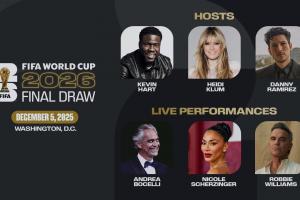 FIFA公布2026年世界杯抽簽儀式嘉賓陣容，匯聚眾多知名演藝明星