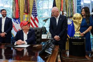 TA：特朗普將獲首屆國際足聯(lián)和平獎(jiǎng)，并在世界杯抽簽儀式發(fā)表講話