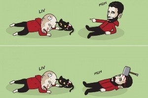 今日趣圖：聽說贏球又能進前五？我就不贏，還是“曼8”適合我