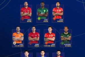 中超官方本賽季最佳陣容：法比奧、瓦科領(lǐng)銜，蓉城4人海港2人入選