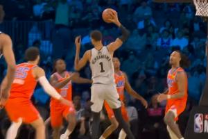 ??外星人太狠了！文班次節(jié)登場(chǎng) 1分鐘瘋狂前場(chǎng)板2分2板1助