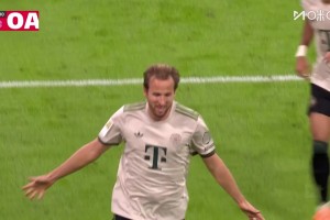 凱恩拜仁生涯100球！迪亞斯禁區(qū)內(nèi)突破分球，凱恩推射破門雙響！